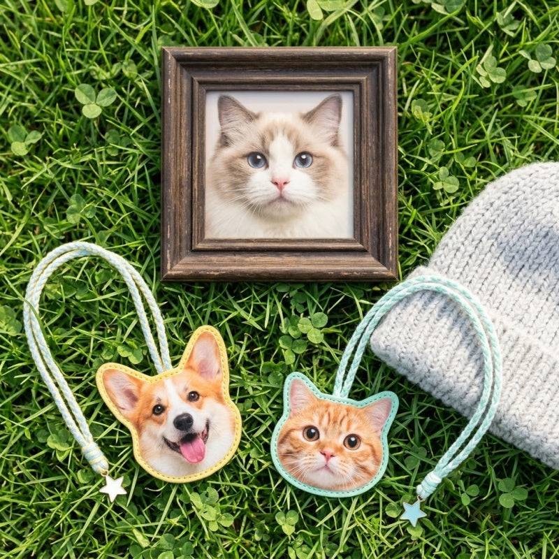 Custom Cat Wool Felt Keychain | Tangible Comfort Memorial Gift