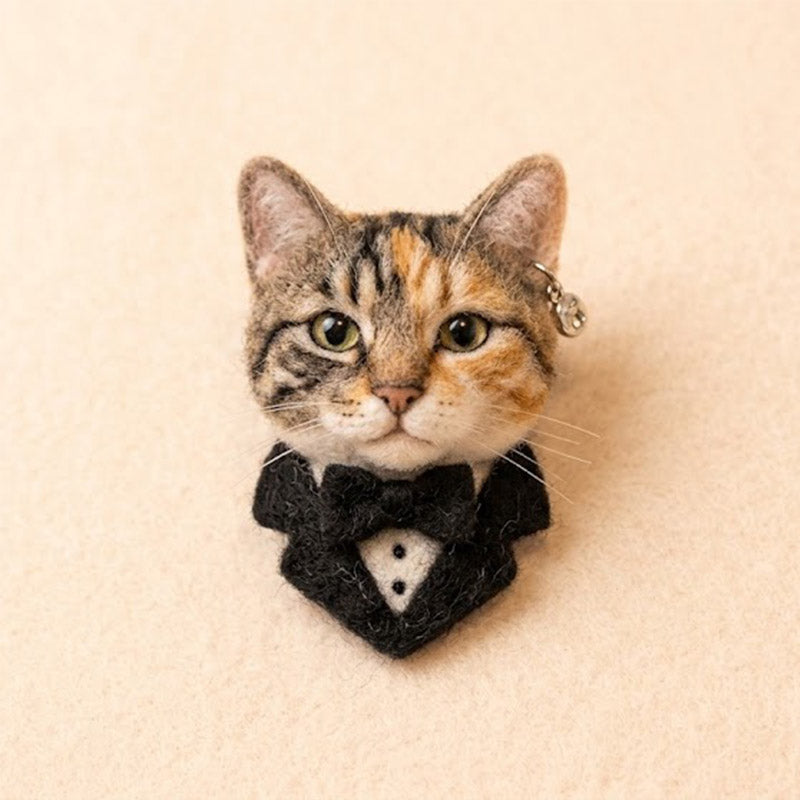 Handmade Custom Pet Portrait Brooches – Plush Animal Replicas