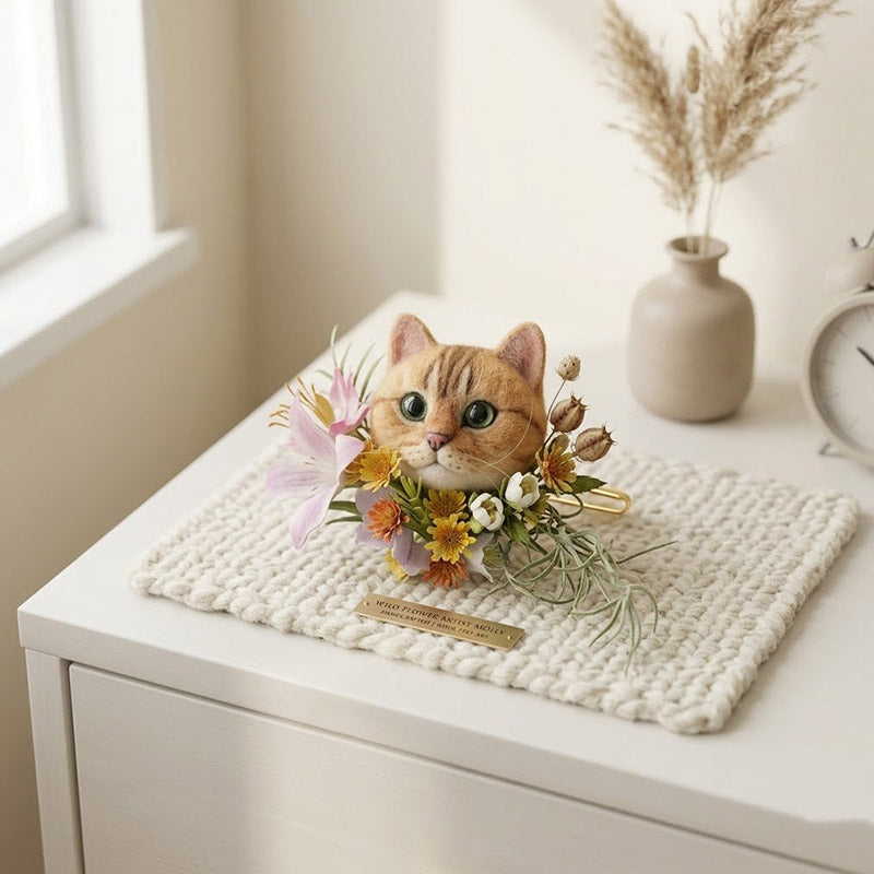 Handmade Custom Pet Portrait Brooches – Plush Animal Replicas