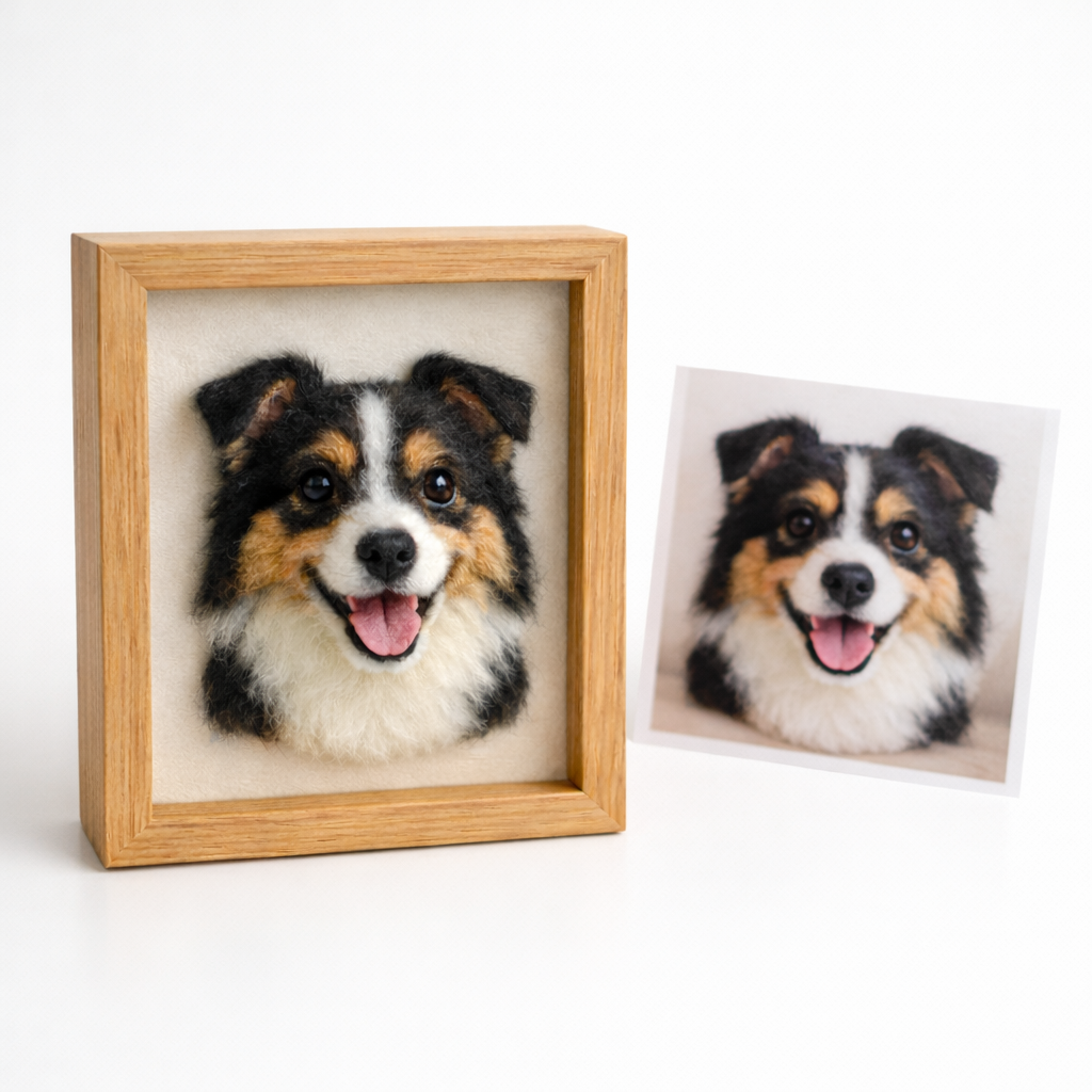 Custom Pet Portrait Felt Wool – Handcrafted Plush Animal Replicas