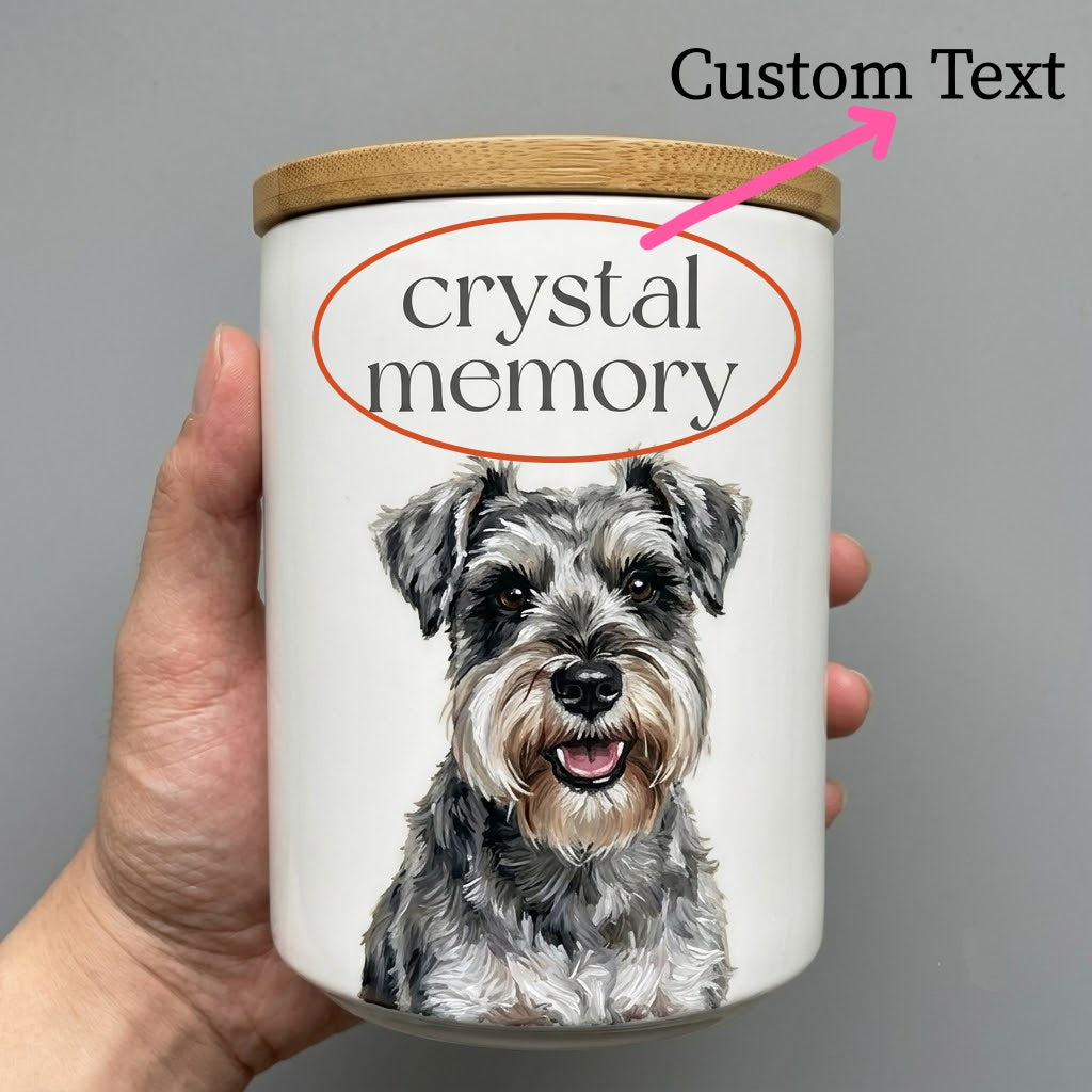Custom Pet Urn with Hand-Painted Portrait | Personalized Ceramic Dog Cremation Urn
