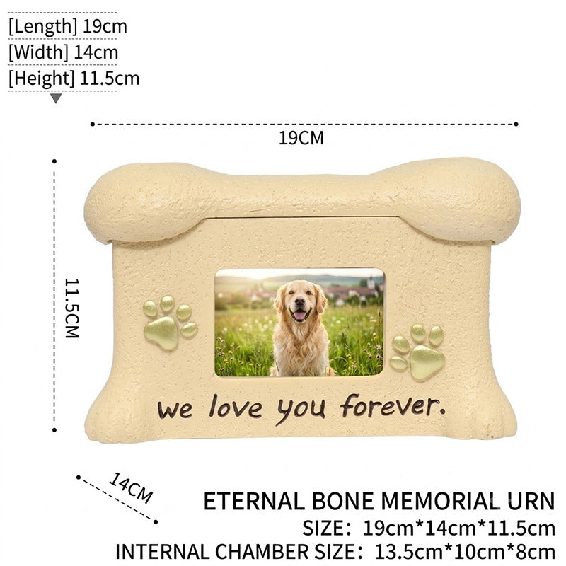 Personalized Ceramic Pet Cremation Urn – Custom Photo & Text Pet Memorial Jar for Dogs & Cats