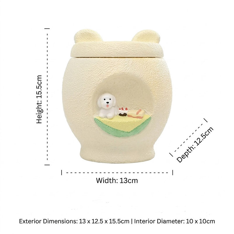 Personalized Ceramic Pet Cremation Urn – Custom Photo & Text Pet Memorial Jar for Dogs & Cats