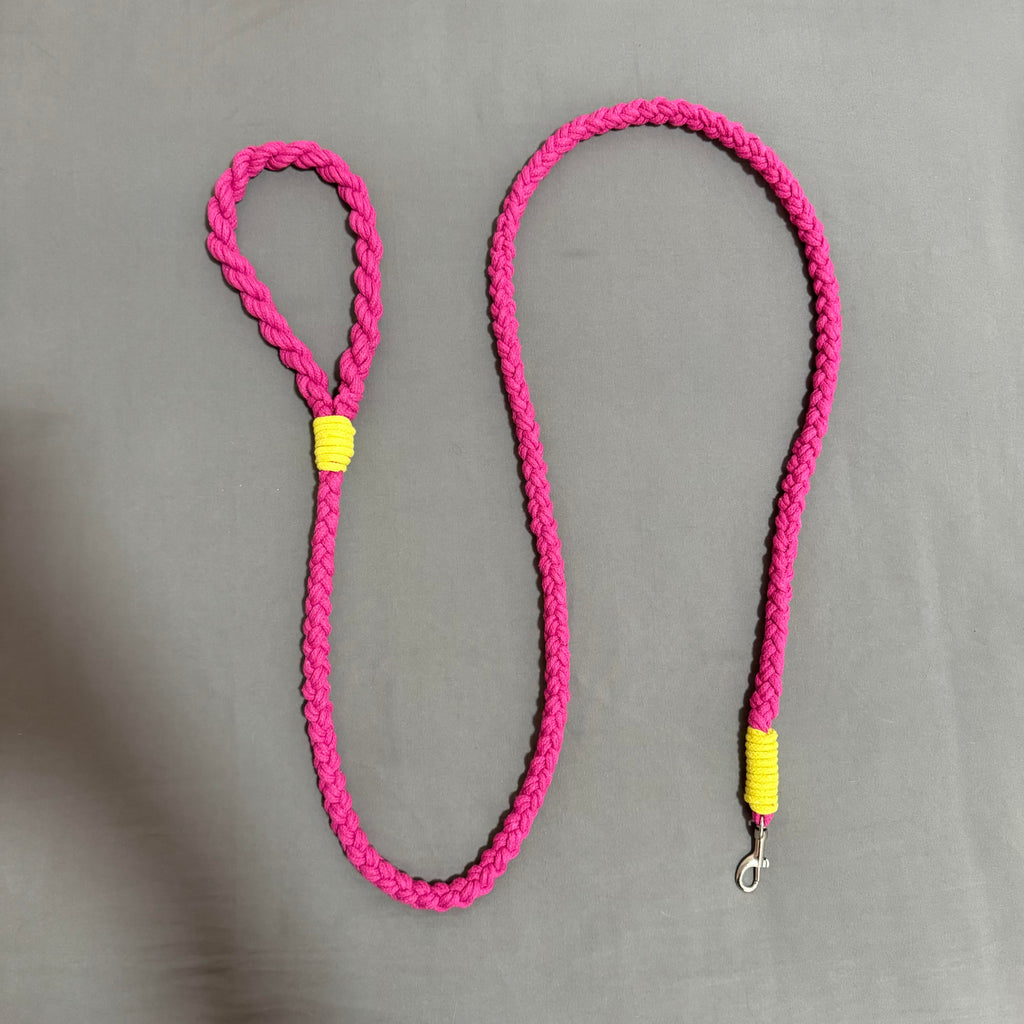Eco-Friendly Handmade Pet Leash | Natural Cotton Rope Design DIY Flower