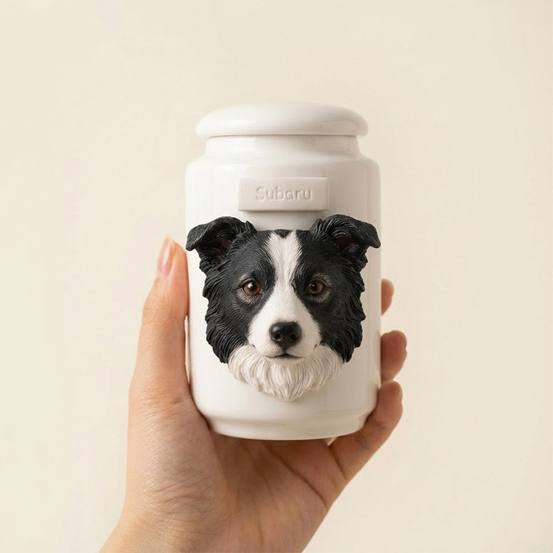 Custom Pet Memorial Urn — Personalized Ceramic Keepsake with Photo & Name