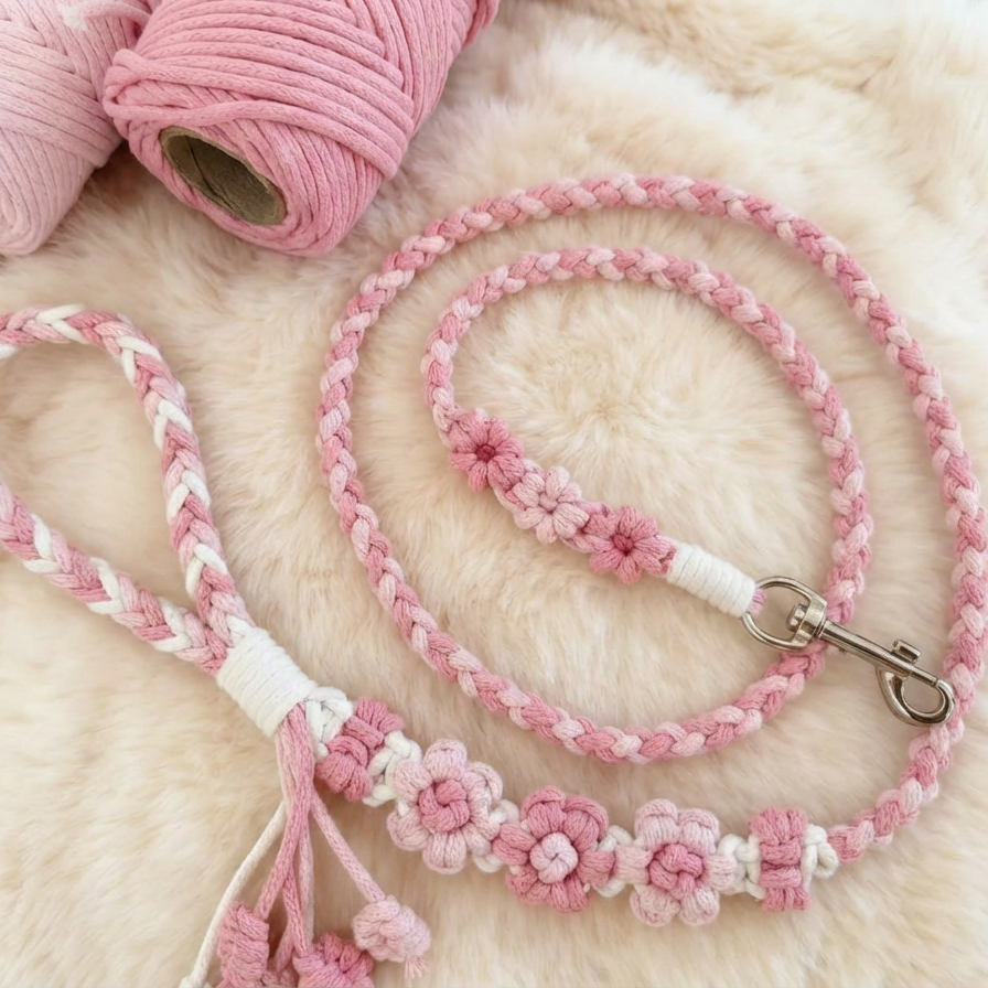 Handmade DIY Beautiful Dog Leash - Christmas Gift Happy